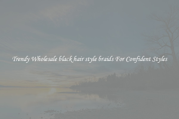 Trendy Wholesale black hair style braids For Confident Styles