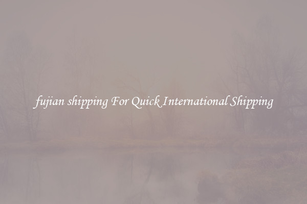 fujian shipping For Quick International Shipping