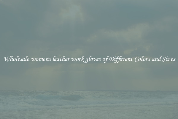 Wholesale womens leather work gloves of Different Colors and Sizes