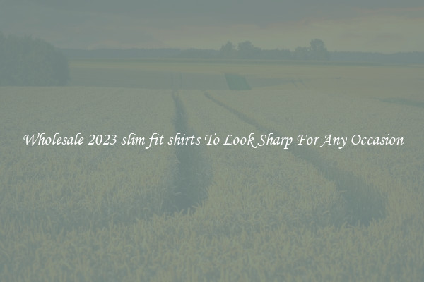 Wholesale 2023 slim fit shirts To Look Sharp For Any Occasion