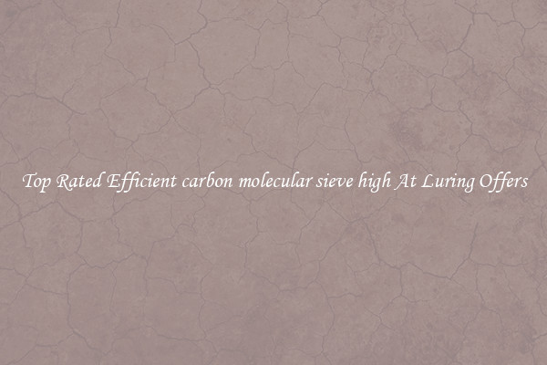 Top Rated Efficient carbon molecular sieve high At Luring Offers