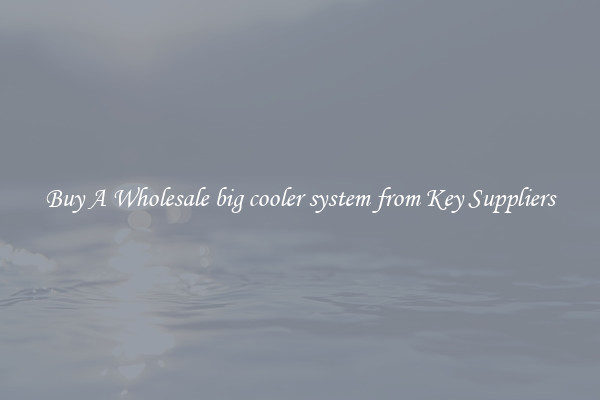 Buy A Wholesale big cooler system from Key Suppliers