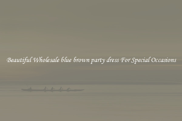 Beautiful Wholesale blue brown party dress For Special Occasions