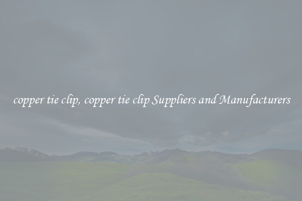 copper tie clip, copper tie clip Suppliers and Manufacturers