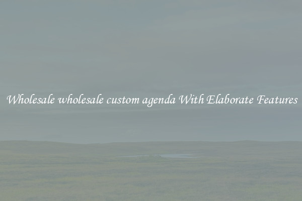 Wholesale wholesale custom agenda With Elaborate Features
