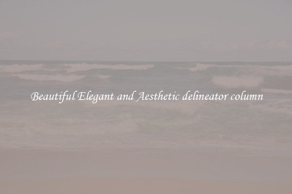 Beautiful Elegant and Aesthetic delineator column