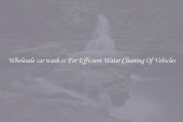 Wholesale car wash cc For Efficient Water Cleaning Of Vehicles