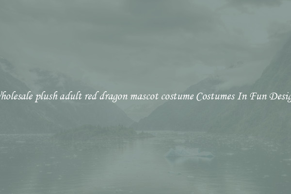 Wholesale plush adult red dragon mascot costume Costumes In Fun Designs